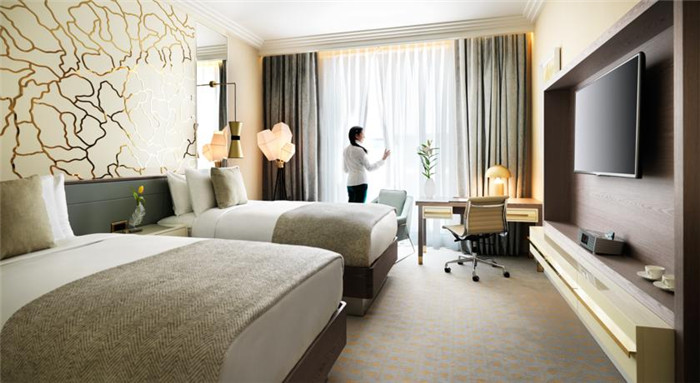 雙人間標(biāo)準(zhǔn)客房空間布局設(shè)計實景圖