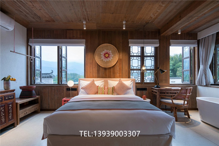 安徽宏村半山詩莉莉中式徽派酒店客房設(shè)計方案賞析