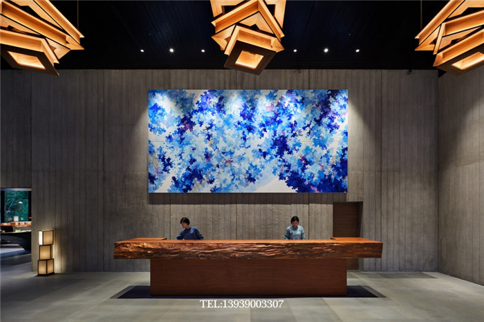 臺(tái)中虹夕諾雅谷關(guān)奢華溫泉度假酒店大堂接待臺(tái)設(shè)計(jì)圖