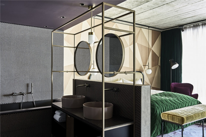 復古輕奢風酒店客房設計方案