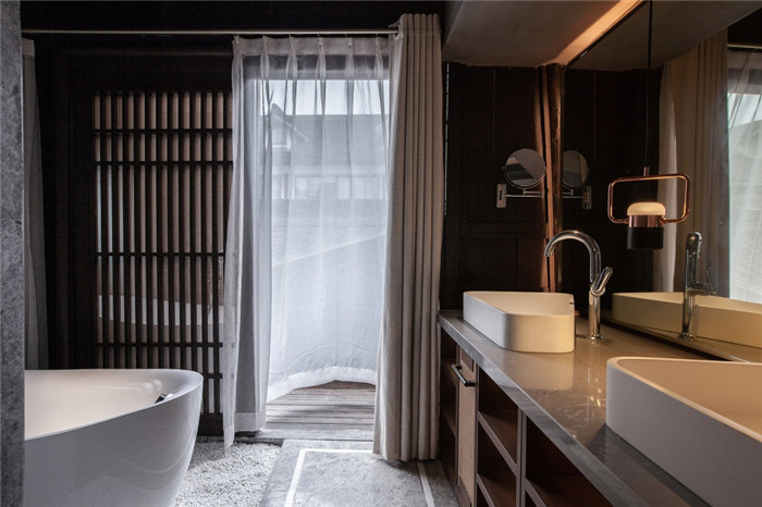 修復(fù)美好   杭州江南風(fēng)情禪意民宿客房衛(wèi)生間設(shè)計方案賞析