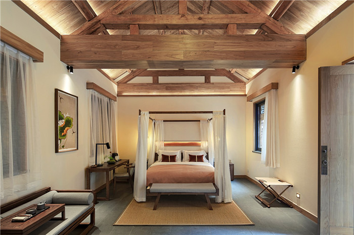 山東濟(jì)南百花洲古建筑落群改新中式精品酒店客房設(shè)計(jì)方案