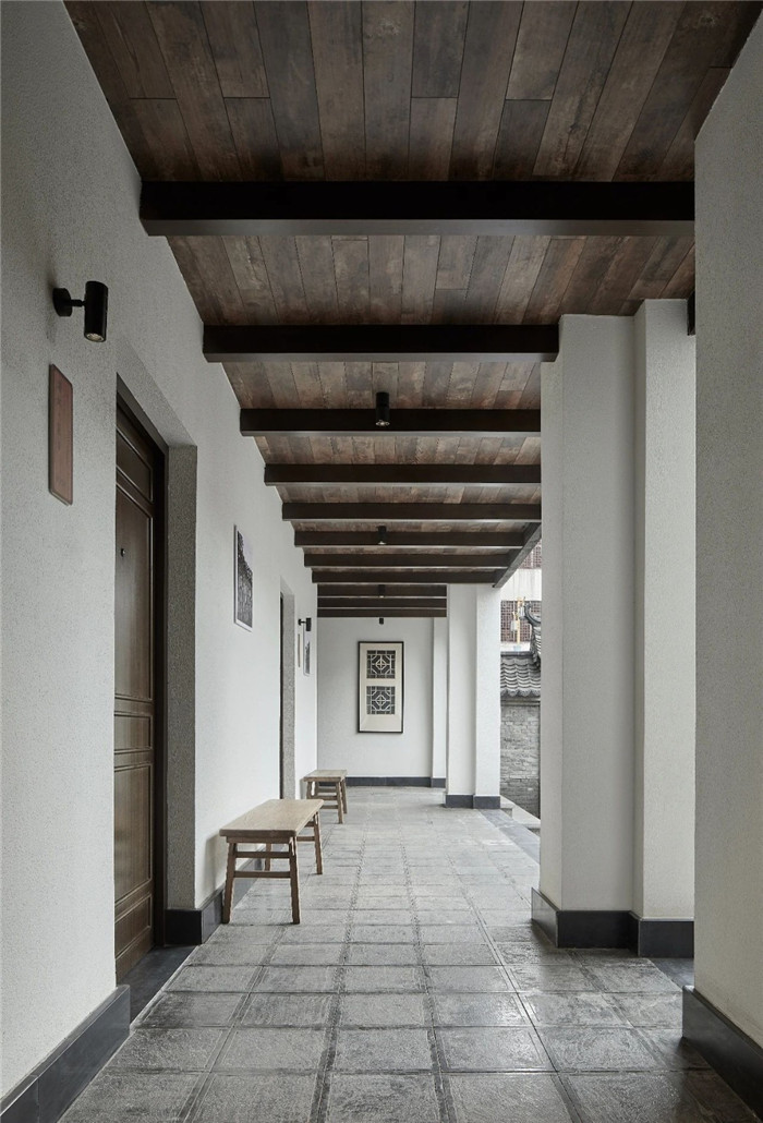 中式民宿設計  河南禹州鈞瓷文化主題民宿走廊設計方案