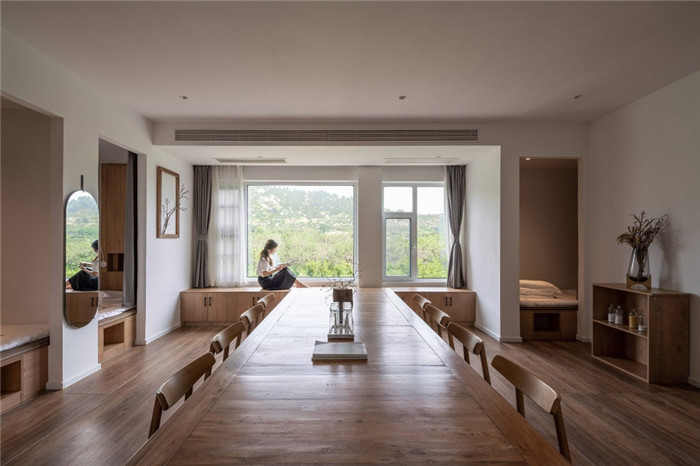 民宿餐廳設(shè)計-民宿設(shè)計鳥瞰圖-純白原木風景區(qū)內(nèi)部2層獨棟民宿設(shè)計方案