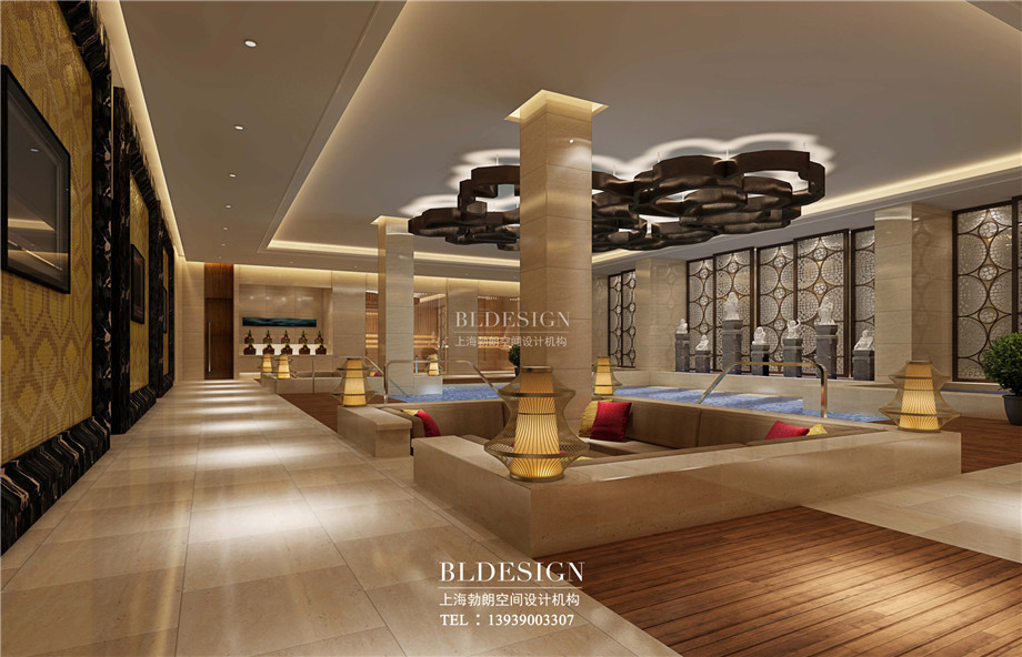 男浴區(qū)設(shè)計-信陽沁園春公館洗浴酒店設(shè)計案例