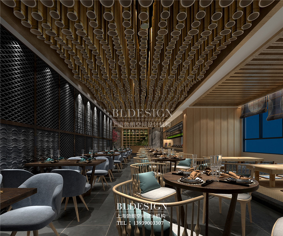 鄭州瀾亭湯泉汗蒸廣場自助餐廳設(shè)計效果圖