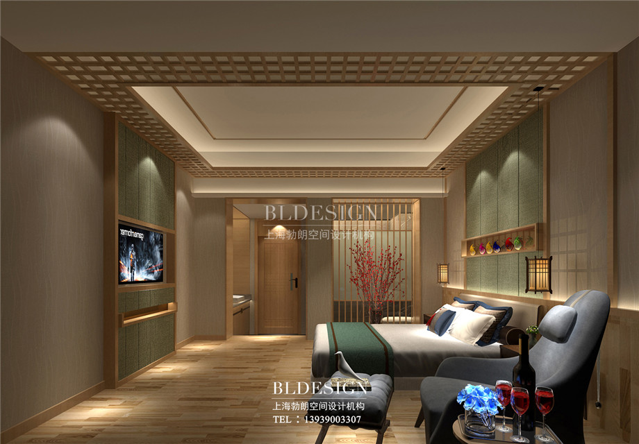 鄭州瀾亭湯泉汗蒸廣場客房設(shè)計效果圖