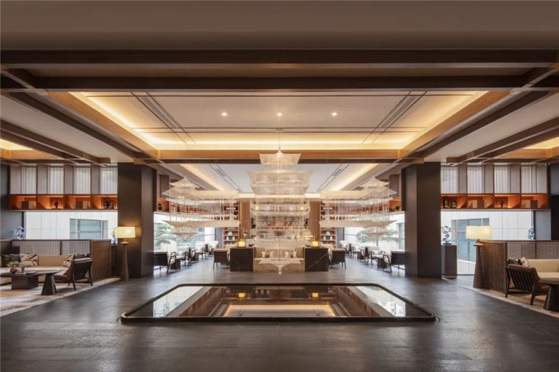 酒店大廳設(shè)計-濰坊桂水逸扉新中式五星級酒店設(shè)計案例 酒店大廳設(shè)計-濰坊桂水逸扉新中式五星級酒店設(shè)計案例