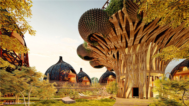 生命樹主題綠色環(huán)保度假酒店概念設(shè)計(jì)方案