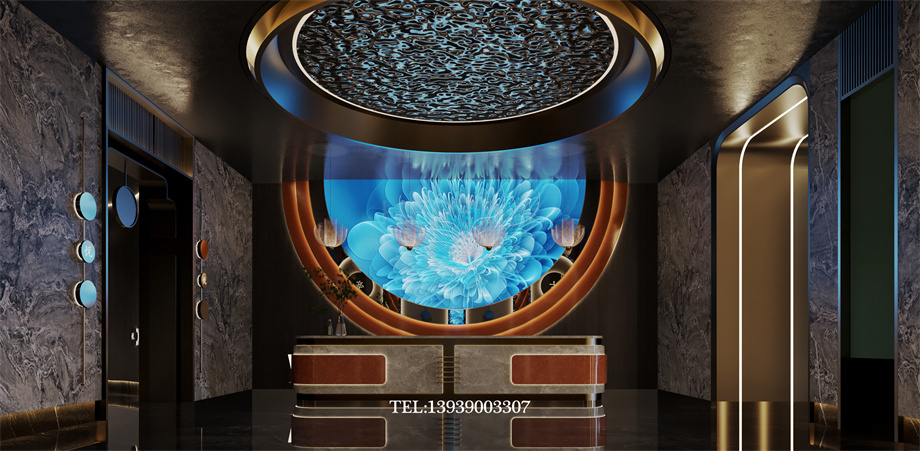 鄭州古悅蘭亭影院式湯泉足道會(huì)所設(shè)計(jì)案例效果圖