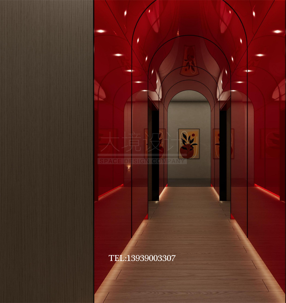 太原華明灣洗浴酒店翻新改造設計案例-走廊設計